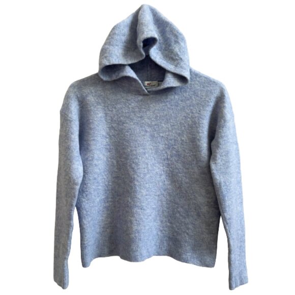 Vineyard Vines Blue Wool Blend Hooded Pullover Sweater M Nautical Beach - Picture 1 of 8